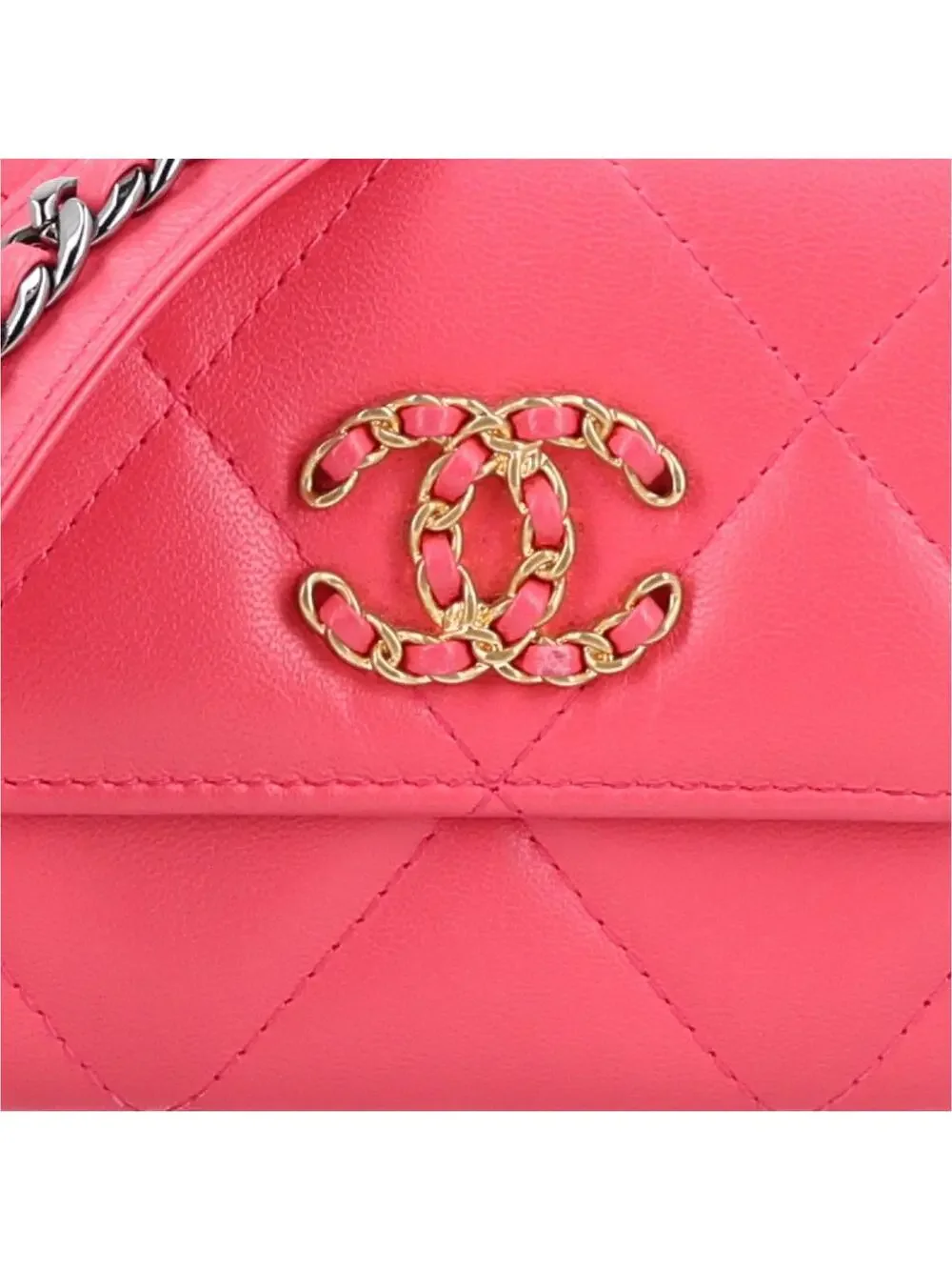 Lambskin Quilted Chanel 19 Flap Coin #328414C19B
